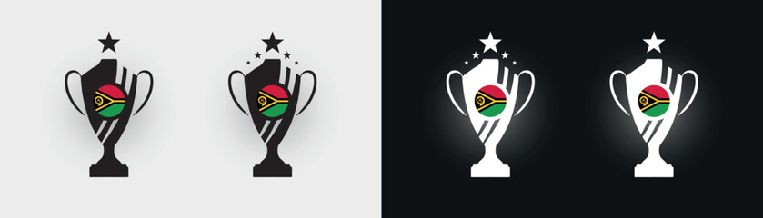 Vanuatu trophy pokal cup football champion vector illustration