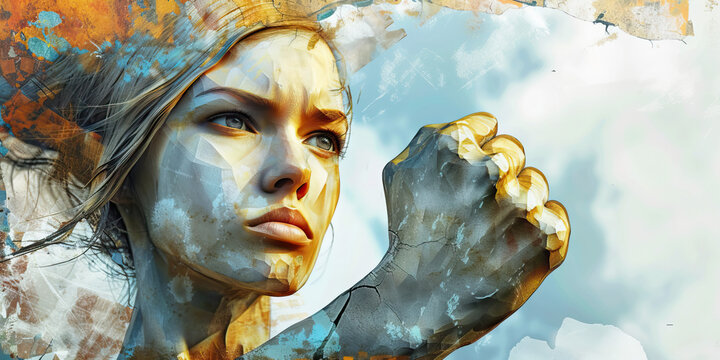 Resilience and Strength: A Powerful Image Depicting the Resilience and Inner Strength of the Human Spirit, Inspiring Hope and Courage in the Face of Adversity