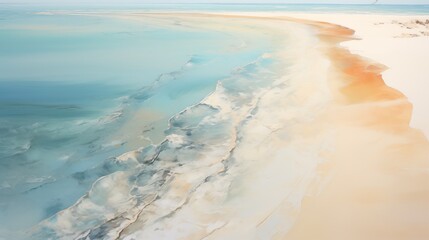  Bird's-eye perspectives capturing the beauty of sunlit coastal sandbars, where the interplay of sunlight and water creates mesmerizing patterns along the shoreline