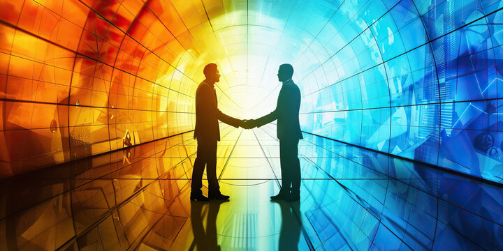 Strategic Partnerships: An Abstract Illustration of the Collaborative Relationships and Alliances that Drive Business Success and Expansion