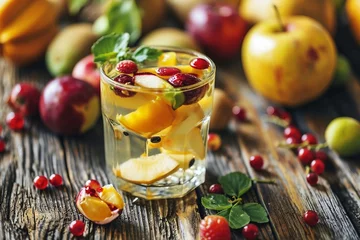 Plexiglas foto achterwand a glass of fruit juice © Barbara