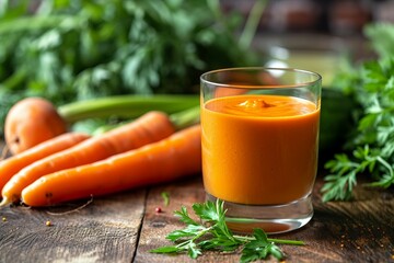 Potage de carotte dans un verre