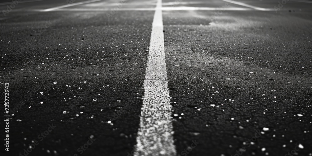 Poster A black and white photo capturing the emptiness of a street. Suitable for various uses