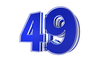 Obraz premium Blue3d number 49