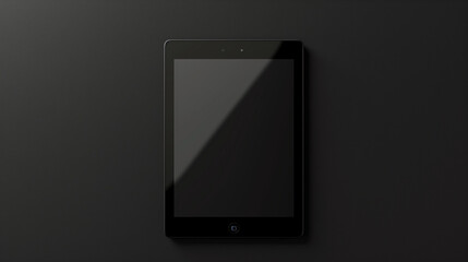 Black eBook Reader Mockup on transparent background 