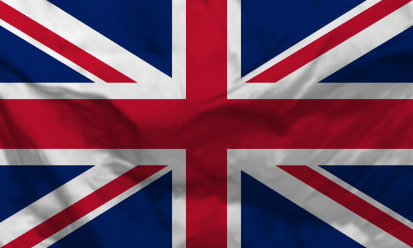 Flag of the United Kingdom, fabric Britain flag, flag of England. Proportion 3:5