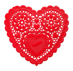 Red Heart Doily