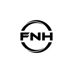 Fototapeta na wymiar FNH letter logo design with white background in illustrator, cube logo, vector logo, modern alphabet font overlap style. calligraphy designs for logo, Poster, Invitation, etc.