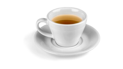 Obraz premium blank white mug mockup isolated on white background, coffee cup cutout on empty backdrop