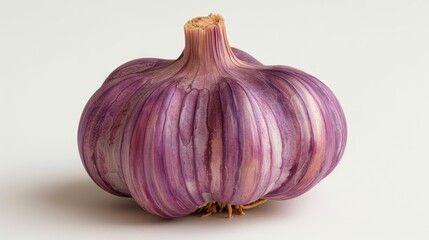  a close up of a purple onion on a white background with clippings to the top of the onion and the bottom of the onion to the top of the onion.