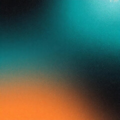 blue teal orange black , template empty space color gradient rough abstract background , grainy noise grungy texture shine bright light and glow