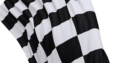 Black and white checkered abstract background. Race background with space for text. Racing flag