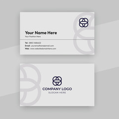 Corporate White Modern Business Card Design Vector Template