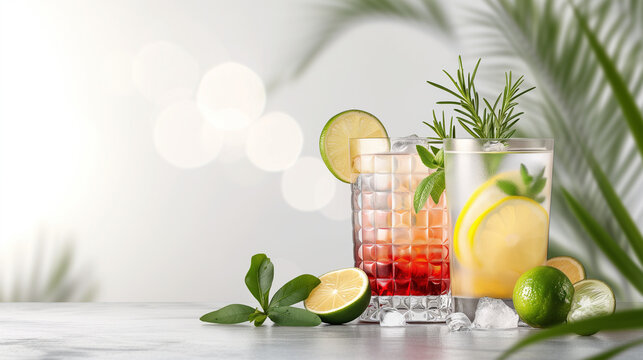 Cocktail Menu Mockup DL Size on transparent background