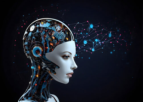 AI Learning and Artificial Intelligence Concept. Business, modern technology, internet and networking concept.