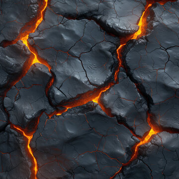 Lava texture fire background rock volcano magma molten hell hot flow flame pattern seamless. Earth lava crack volcanic texture ground fire burn explosion stone liquid black red inferno planet relief