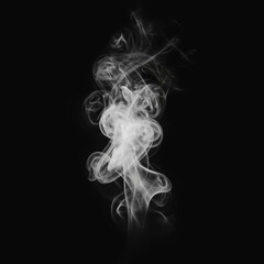 smoke isolated on abstract black background