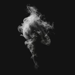smoke isolated on abstract black background - obrazy, fototapety, plakaty