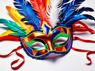 Chromatic Explosion: Capture the Beauty of a Colorful Plumage Mask