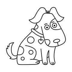 Dog. Vector hand drawn illustration.