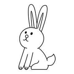 Rabbit. Vector hand drawn illustration.