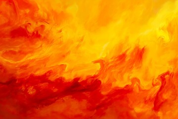 Surreal Abstract of Swirling Fire Tones