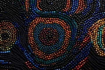 Obraz premium Craft_a_visual_masterpiece_that_highlights_the_extraordinary_beauty_of_a_Spectrum_of_Elegance__where_colorful_glass_beads_take_center_stage_on_a_black_canvas1-B9FaYG_Iu-transformed