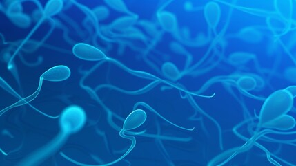 Microscopic Sperm Cells - obrazy, fototapety, plakaty