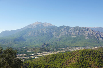 Fototapeta premium The view from Calis mountain, the mountain between Kemer and Camyva