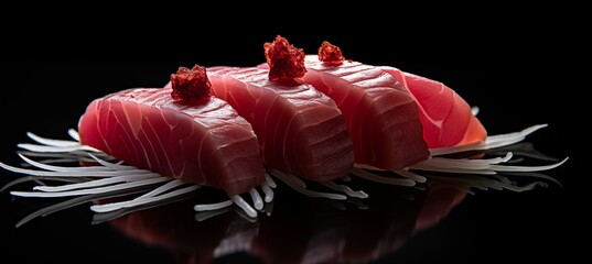 Tuna slices, Tuna sashimi, Sutudio shot.