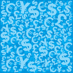 Money seamless pattern. Card format for web banner or header.  Wallpaper, web design, textile, printing and UI and UX usage. Vector illustration