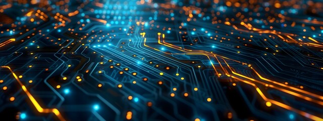 Pixelated Pathways: Abstract Circuitry in Living Color