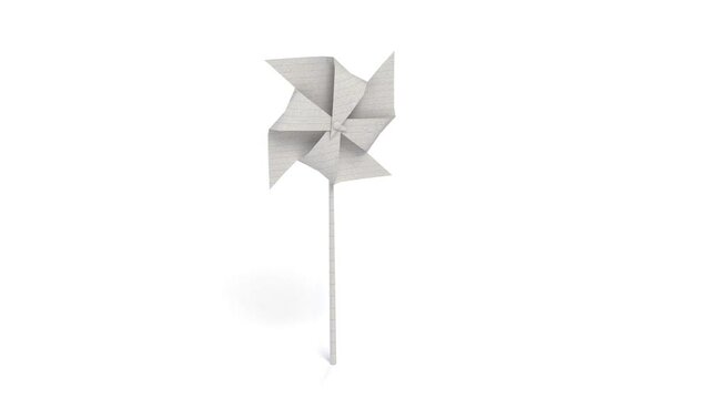 Wind paper propeller on white back intro 