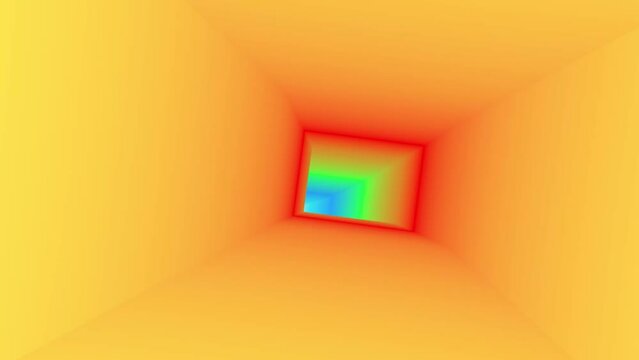 Bright color rectangle tunnel intro able to loop 