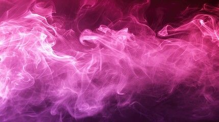 Close up of pink smoke on a black background. Perfect for adding a touch of color and mystery to any design or project