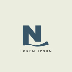 Alphabet LN and NL illustration monogram vector logo template