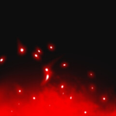 fire sparks on black background, glowing flying particles overlay, red smoke effect