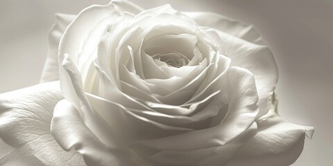 A close-up view of a white rose placed in a vase. Suitable for various occasions and floral-themed designs