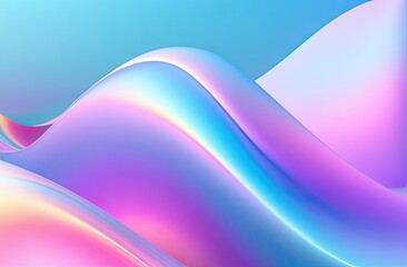 Multicolored abstract 3d background. Technology futuristic background. Trendy holographic colors....