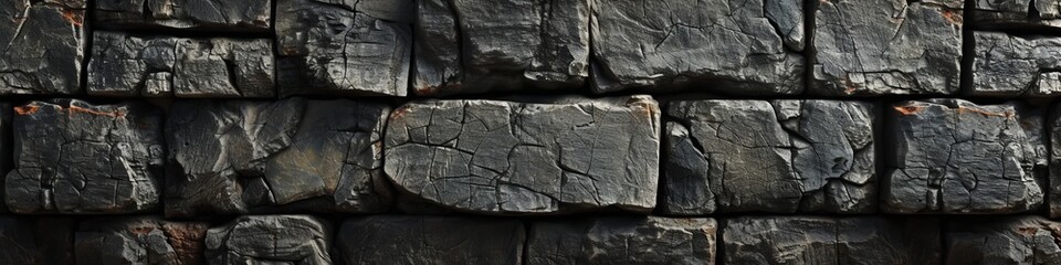 A 3D wall of dark, chiseled sandstone, with each stone telling a tale of time, exuding an aura of ancient wisdom.