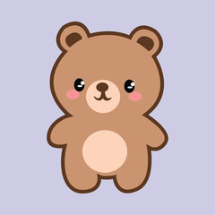 Charming Brown Bear: A Simple and Adorable Vector Illustration