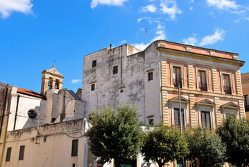 Fototapeta na wymiar the historic center in Galatina Lecce Italy