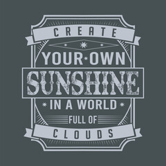 Vintage original typography t shirt, Vintage label design with lettering composition on dark, Graphics for authentic apparel. Collection of tee shirt badge