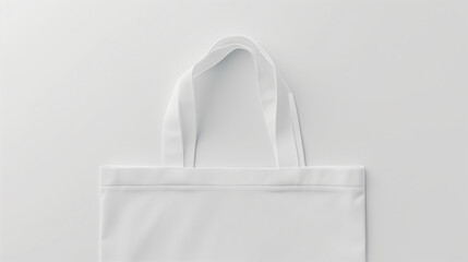 Sustainable Style White Canvas Tote Bag on a Clean Background