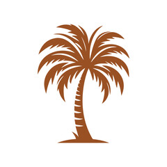 palm tree logo element, palm tree logo template, palm tree logo vector illustration