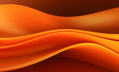 Colorful waves, 3D lines in orange.