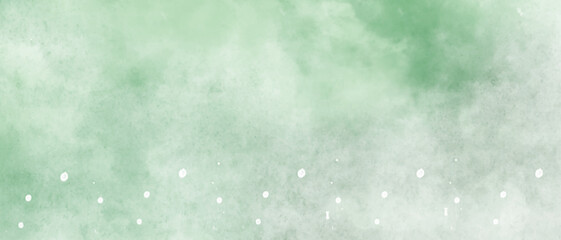 light green watercolor background. white green background with dots.