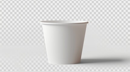 Blank bucket for popcorn, chicken wings or legs white mockup isolated on transparent background. Empty pail fastfood , paper hen bucketful design, food boxes rendering, Realistic 3d vector mock up