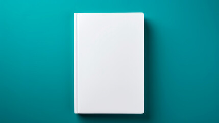 The layout of the white book in a blank cover with a simple colored background