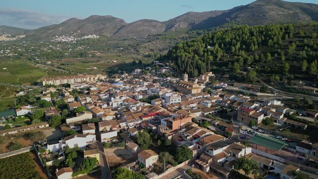 Aerial view of Lliber village, Alicante, Costa Blanca - stock photo